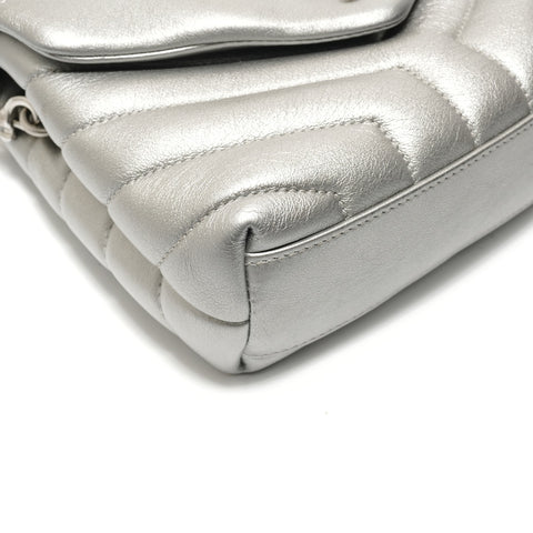 YVES SAINT LAURENT SilverMetal Lulu Shoulder Bag Silver WS28820