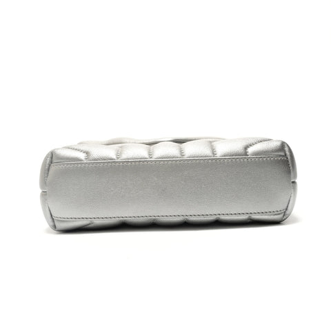 YVES SAINT LAURENT SilverMetal Lulu Shoulder Bag Silver WS28820