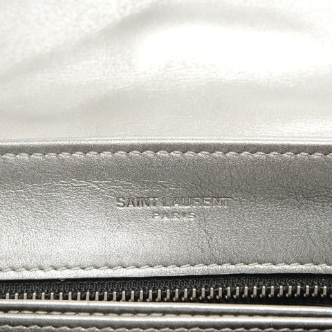 YVES SAINT LAURENT SilverMetal Lulu Shoulder Bag Silver WS28820