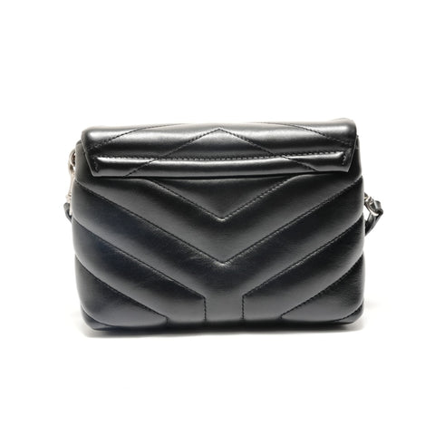 YVES SAINT LAURENT SilverMetal Lulu Shoulder Bag black WS28821