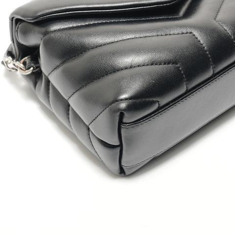 YVES SAINT LAURENT SilverMetal Lulu Shoulder Bag black WS28821