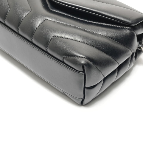 YVES SAINT LAURENT SilverMetal Lulu Shoulder Bag black WS28821