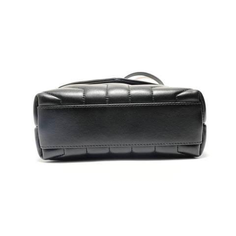 YVES SAINT LAURENT SilverMetal Lulu Shoulder Bag black WS28821