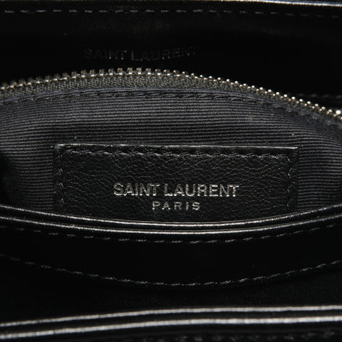 YVES SAINT LAURENT SilverMetal Lulu Shoulder Bag black WS28821