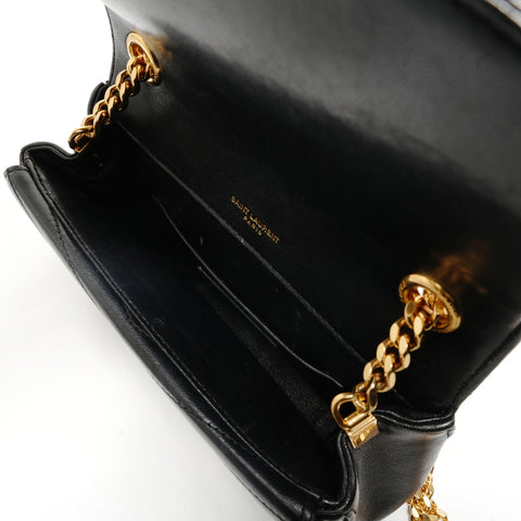YVES SAINT LAURENT Sulpis Quilted Leather Shoulder Bag black WS28822