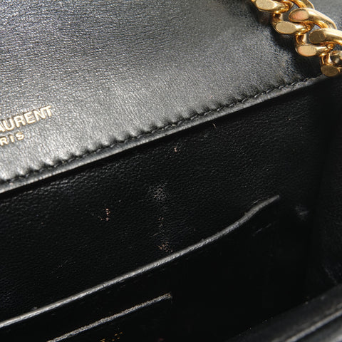 YVES SAINT LAURENT Sulpis Quilted Leather Shoulder Bag black WS28822