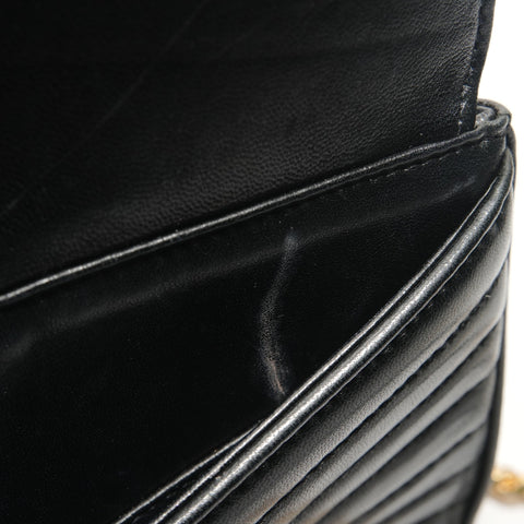 YVES SAINT LAURENT Sulpis Quilted Leather Shoulder Bag black WS28822