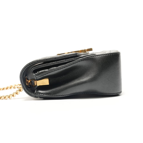 YVES SAINT LAURENT Sulpis Quilted Leather Shoulder Bag black WS28822