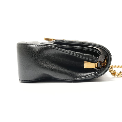 YVES SAINT LAURENT Sulpis Quilted Leather Shoulder Bag black WS28822