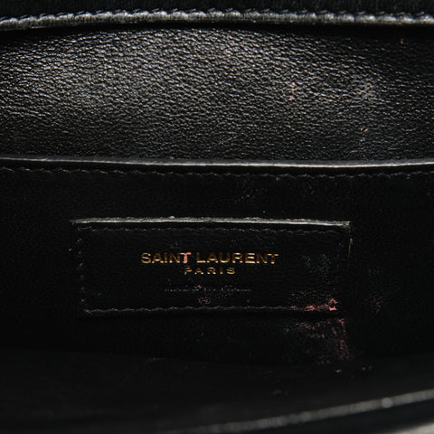 YVES SAINT LAURENT Sulpis Quilted Leather Shoulder Bag black WS28822