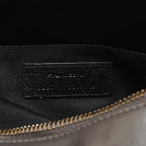 YVES SAINT LAURENT quilting Shoulder Bag gray WS28823