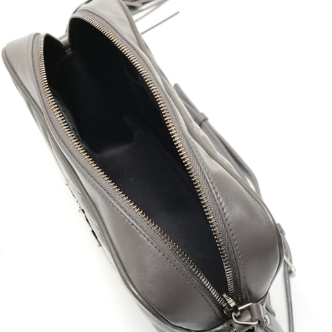 YVES SAINT LAURENT quilting Shoulder Bag gray WS28823