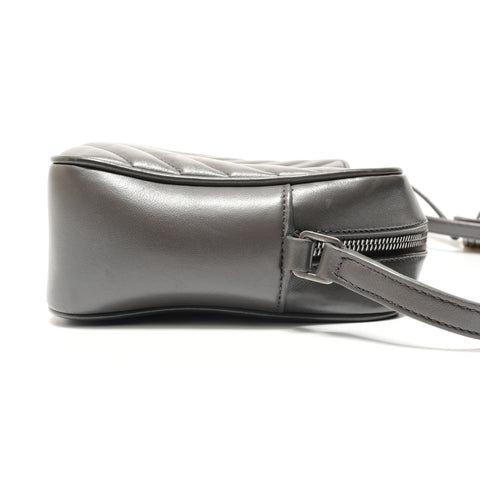 YVES SAINT LAURENT quilting Shoulder Bag gray WS28823