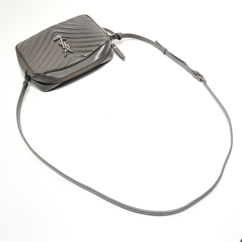YVES SAINT LAURENT quilting Shoulder Bag gray WS28823