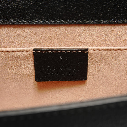 GUCCI Sherry Line Butterfly Rhinestone Shoulder Bag black WS28824