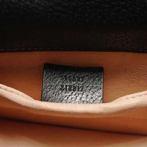 GUCCI Sherry Line Butterfly Rhinestone Shoulder Bag black WS28824