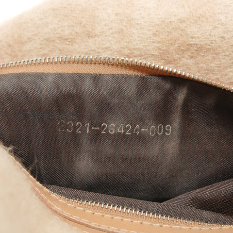 FENDI Zucca Pattern Mamma Bucket Shoulder Bag beige WS28826