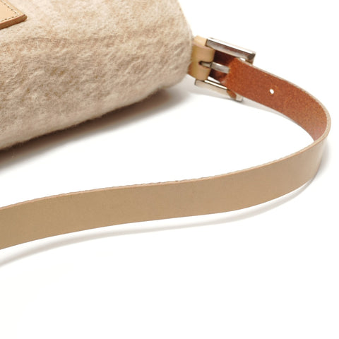 FENDI Zucca Pattern Mamma Bucket Shoulder Bag beige WS28826