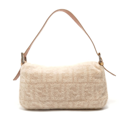 FENDI Zucca Pattern Mamma Bucket Shoulder Bag beige WS28826
