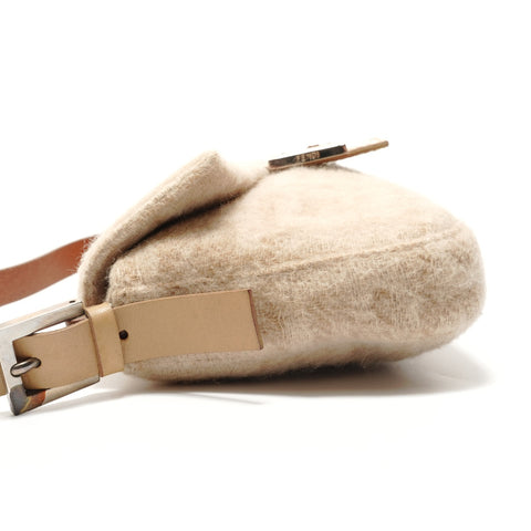 FENDI Zucca Pattern Mamma Bucket Shoulder Bag beige WS28826