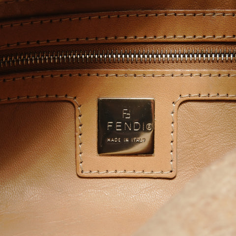 FENDI Zucca Pattern Mamma Bucket Shoulder Bag beige WS28826