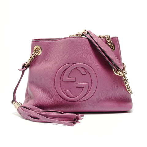 GUCCI Soho Medium Shoulder Bag purple WS28828