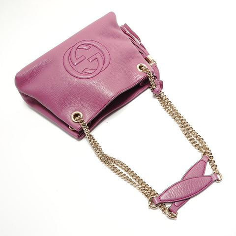 GUCCI Soho Medium Shoulder Bag purple WS28828