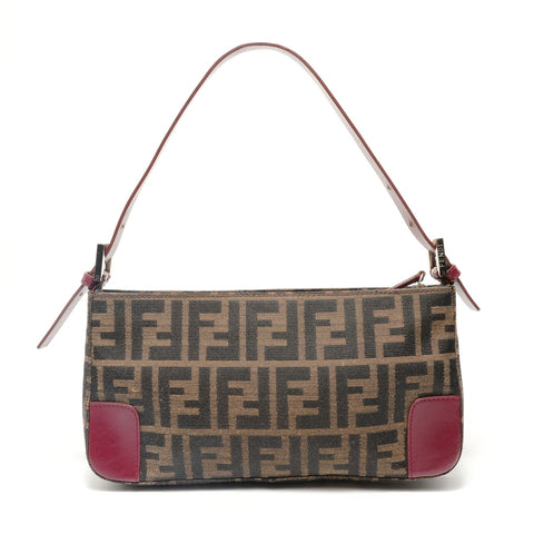 FENDI Zucca Shoulder Bag Brown WS28832