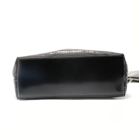 PRADA Sequin Mesh Handbag black WS28833