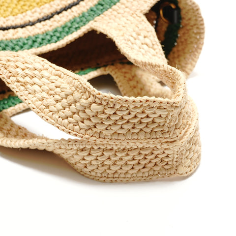 LOEWE Font Tote Raffia Handbag beige WS28837