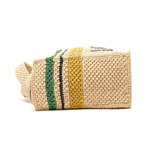 LOEWE Font Tote Raffia Handbag beige WS28837