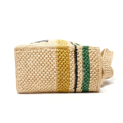 LOEWE Font Tote Raffia Handbag beige WS28837