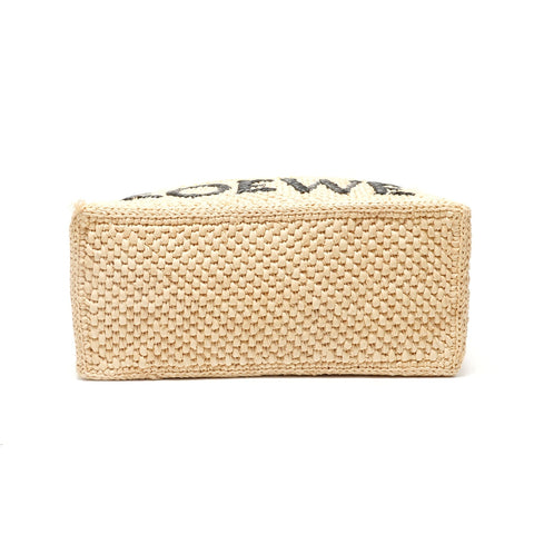 LOEWE Font Tote Raffia Handbag beige WS28837