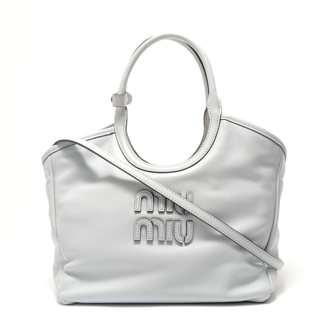 Miu Miu Ivy 2WAY Handbag blue WS28838