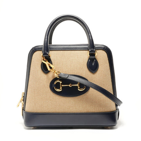 GUCCI 2-Way Horsebit 1955 Handbag beige WS28839