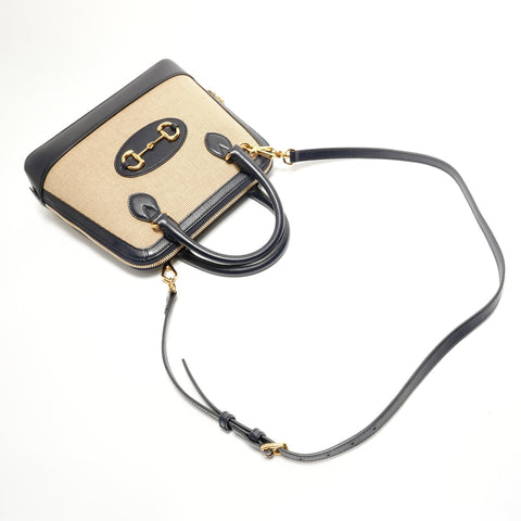 GUCCI 2-Way Horsebit 1955 Handbag beige WS28839