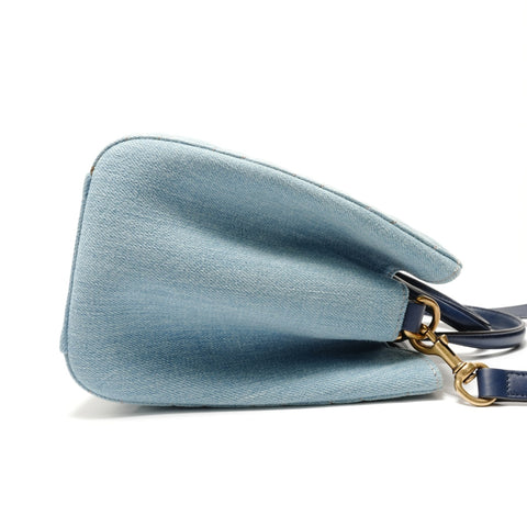 GUCCI GG Marmont 2-Way Denim Shoulder Bag blue WS28840