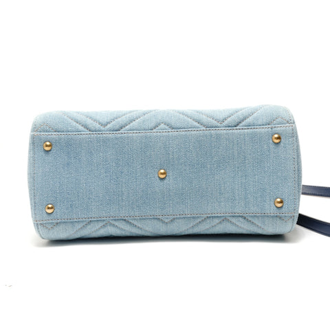 GUCCI GG Marmont 2-Way Denim Shoulder Bag blue WS28840