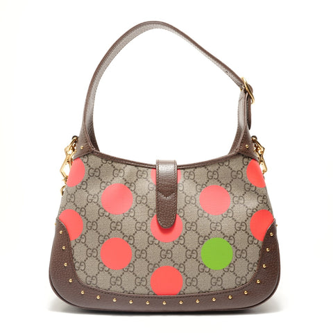GUCCI Jackie 1961 2WAY GG Supreme Handbag Brown WS28841