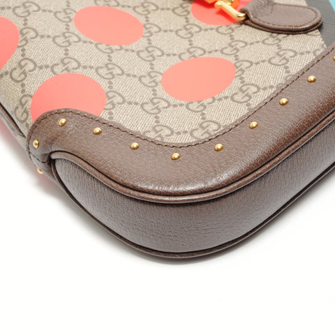 GUCCI Jackie 1961 2WAY GG Supreme Handbag Brown WS28841