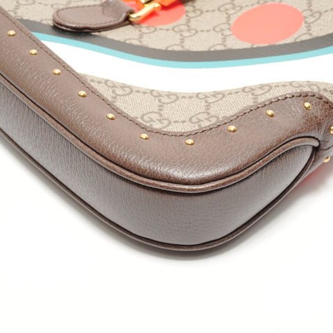 GUCCI Jackie 1961 2WAY GG Supreme Handbag Brown WS28841