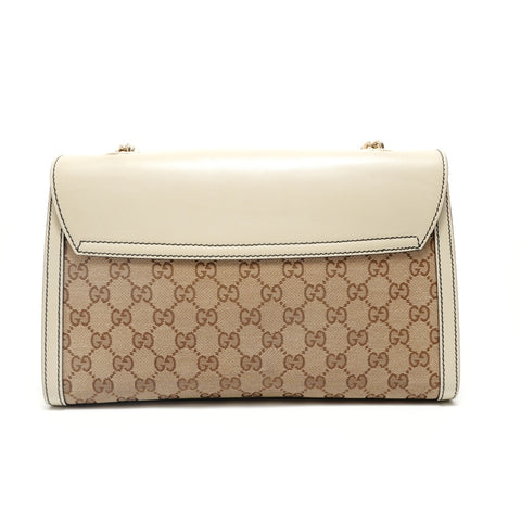 GUCCI GG Horsebit Chain Shoulder Bag beige WS28842