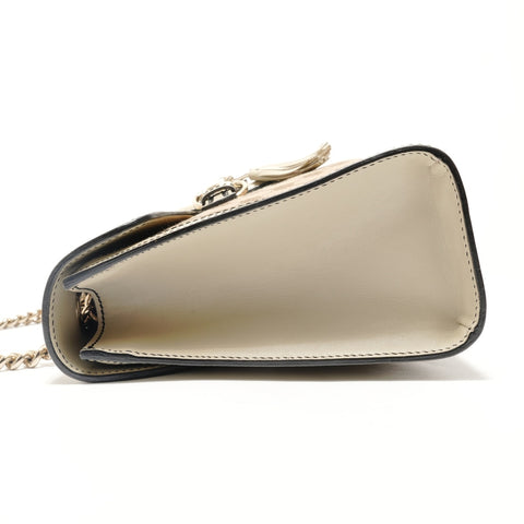 GUCCI GG Horsebit Chain Shoulder Bag beige WS28842