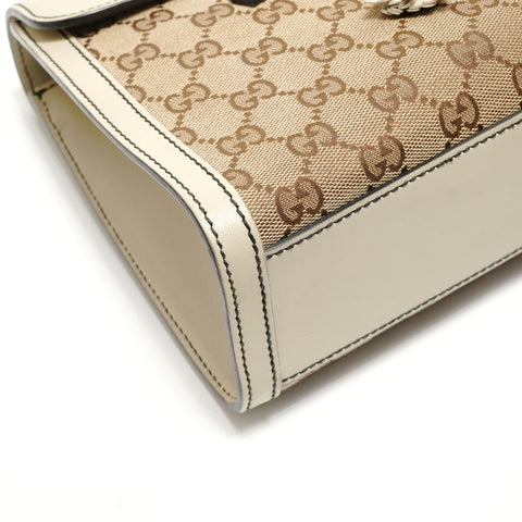 GUCCI GG Horsebit Chain Shoulder Bag beige WS28842