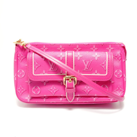 LOUIS VUITTON Pochette Accessoires Monogram Fuchsia Shoulder Bag pink WS28843