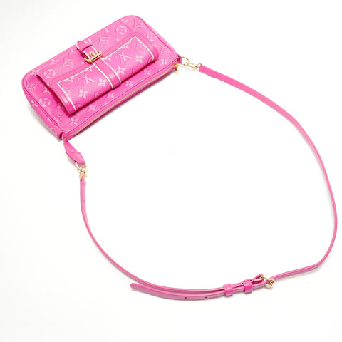 LOUIS VUITTON Pochette Accessoires Monogram Fuchsia Shoulder Bag pink WS28843