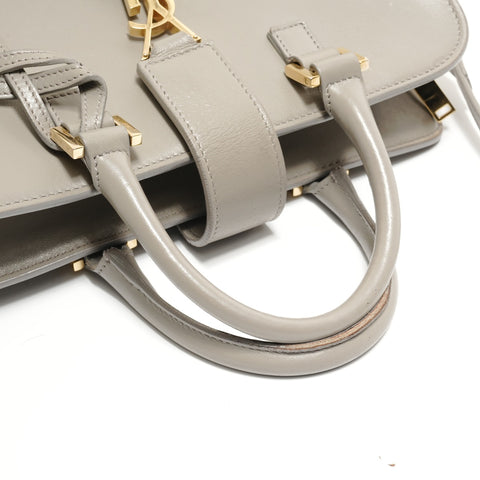 YVES SAINT LAURENT Baby Cabas 2WAY Handbag gray WS28845
