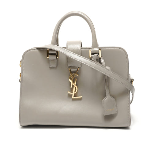 YVES SAINT LAURENT Baby Cabas 2WAY Handbag gray WS28845