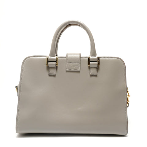 YVES SAINT LAURENT Baby Cabas 2WAY Handbag gray WS28845