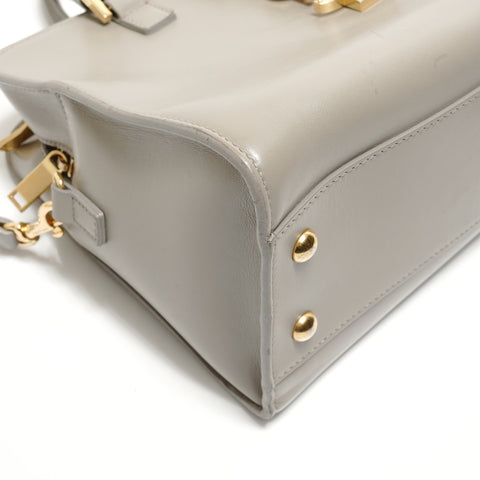 YVES SAINT LAURENT Baby Cabas 2WAY Handbag gray WS28845